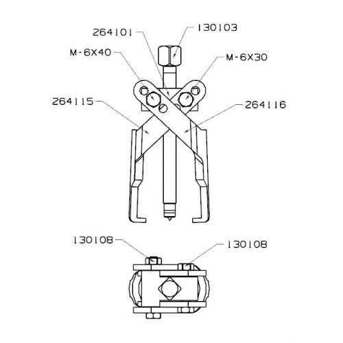 EXTRACTOR FORZA SERIE 2640 DE TIJERA